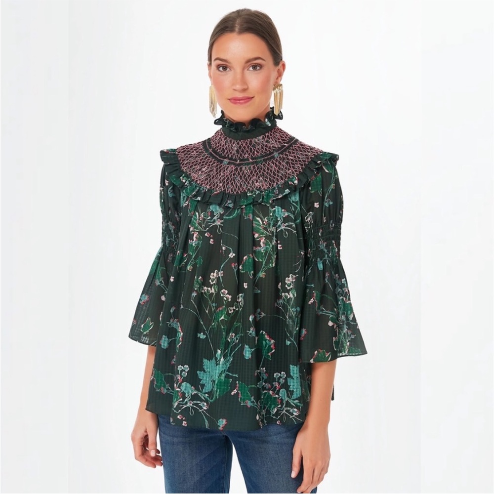 Tuckernuck Jaguar Floral Marion Blouse XXL NWOT